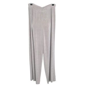 Chico’s Travelers Nesia RG Wide-Leg Wrinkle Free High Waisted Sand Pants Women M